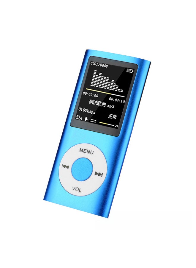 كمبيوتر رقمي/مشغل mp4/mp4 بطاقة ذاكرة سعة 16 جيجابايت - جهاز ترفيه محمول لمقاطع الفيديو الموسيقية - لون الجسم: أزرق - سعة الذاكرة: صندوق بطاقات مضيف 32 جيجا كابل بيانات سماعة الرأس - Image 1