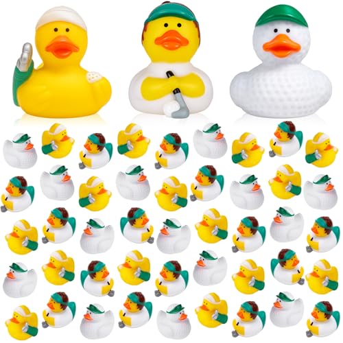 Deekin Rubber Ducks 2 Inch Bulk Sport Party Favors for Team Events Decorations Birthday Party Supplies Club Player Gift48 PcsGolf Player - Image 1