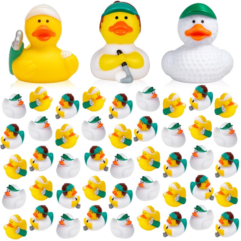 Deekin Rubber Ducks 2 Inch Bulk Sport Party Favors for Team Events Decorations Birthday Party Supplies Club Player Gift48 PcsGolf Player - Image 3