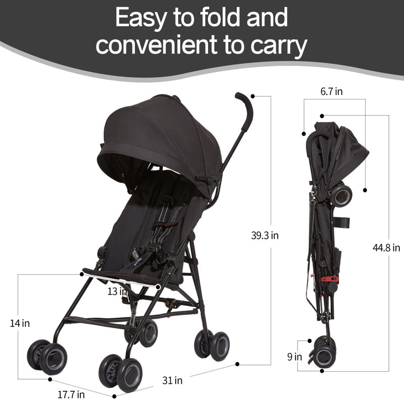 COOL KIDS Baby Portable Stroller, Cool Kids Lightweight Travel Stroller with Carrier for Walking, Shopping, and Playgrounds - Image 5
