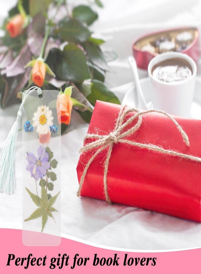 WSICSE 326Pcs Pressed Flower Bookmark Making Kit, Includes 125 Dried Flowers, 100Pcs 12 Mils Bookmarks Laminating Pouches, 100 Tassle and 1 Puncher, DIY Bookmark Kit for Book Lovers(1.96 x 5.9'') - Image 5