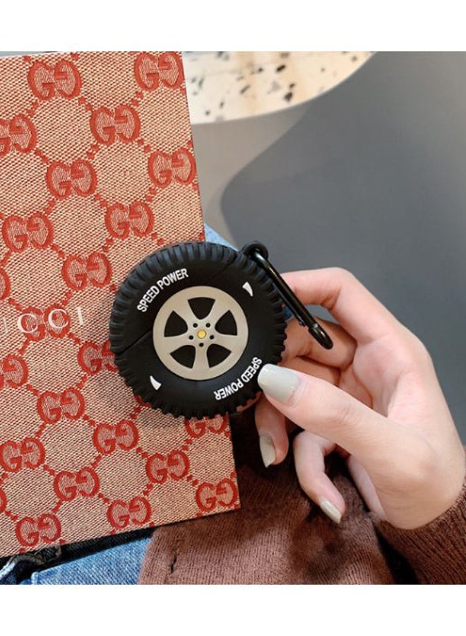 Car Tire Pattern Case Cover For Apple AirPods 1/2 Black/Grey/Yellow - Image 4