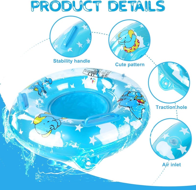 SILENCIO Inflatable Baby Swimming Ring – Elephant Design Swimming Seat for Infants and Toddlers, Safe and Comfortable Water Aid for Children Learning to Swim - Image 3