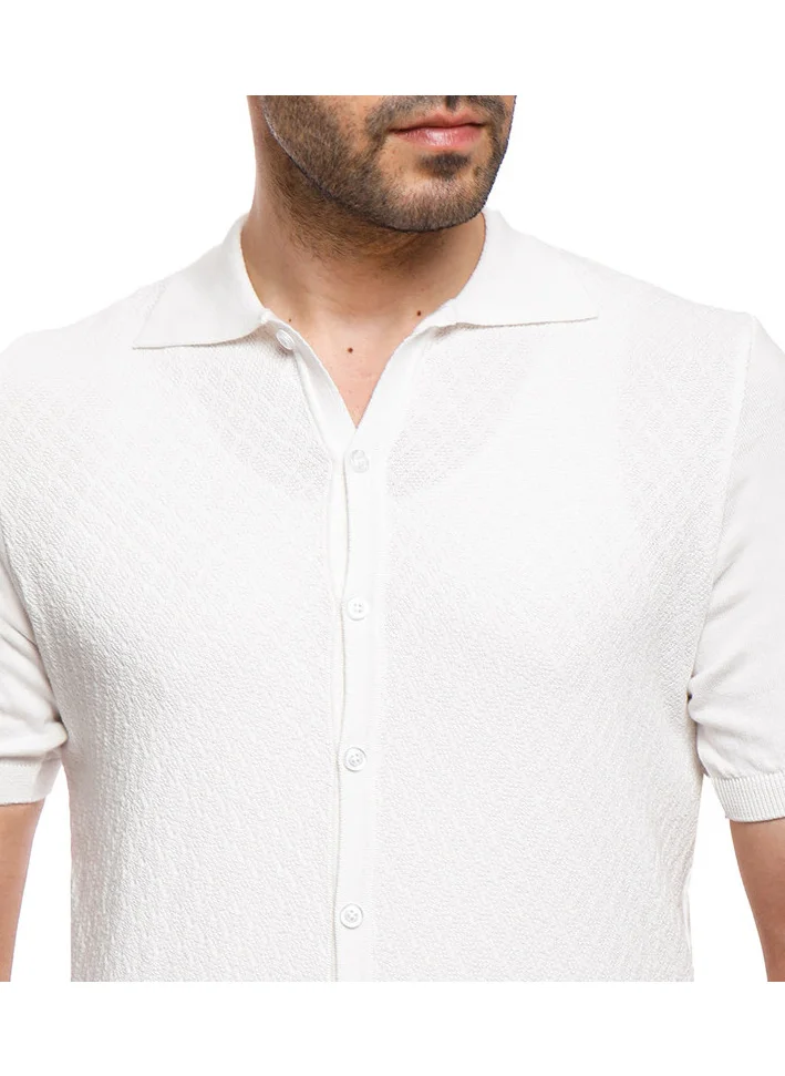 Coup Coup - Woven Polo-Shirt with Short Sleeves