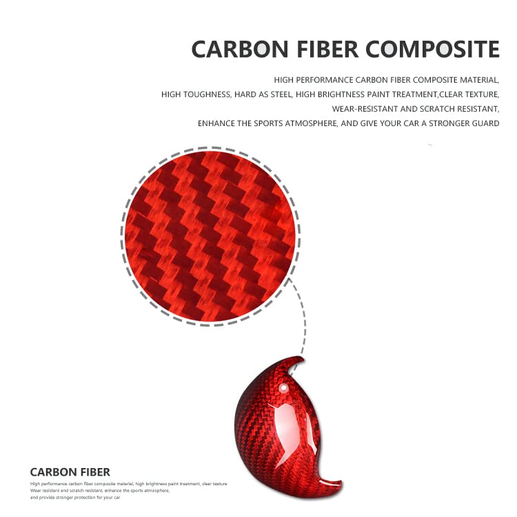 Red Carbon Fiber Gear Shift Knob Cover Compatible with Mustang 2015 2019 Premium Car Interior Accessory - Image 5
