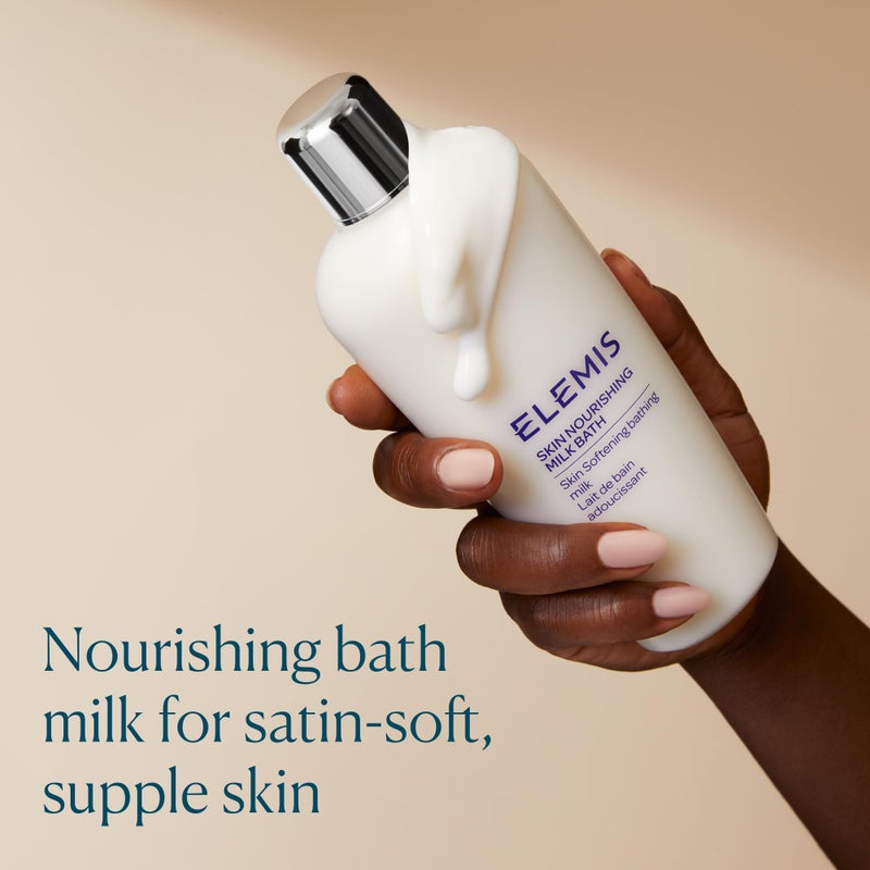 ELEMIS Skin Nourishing Milk Bath | Creamy Bathing Milk Enriches, Conditions and Softens Extra Dry Skin with Camellia Oil and Oat Extract | 400 mL - Image 2