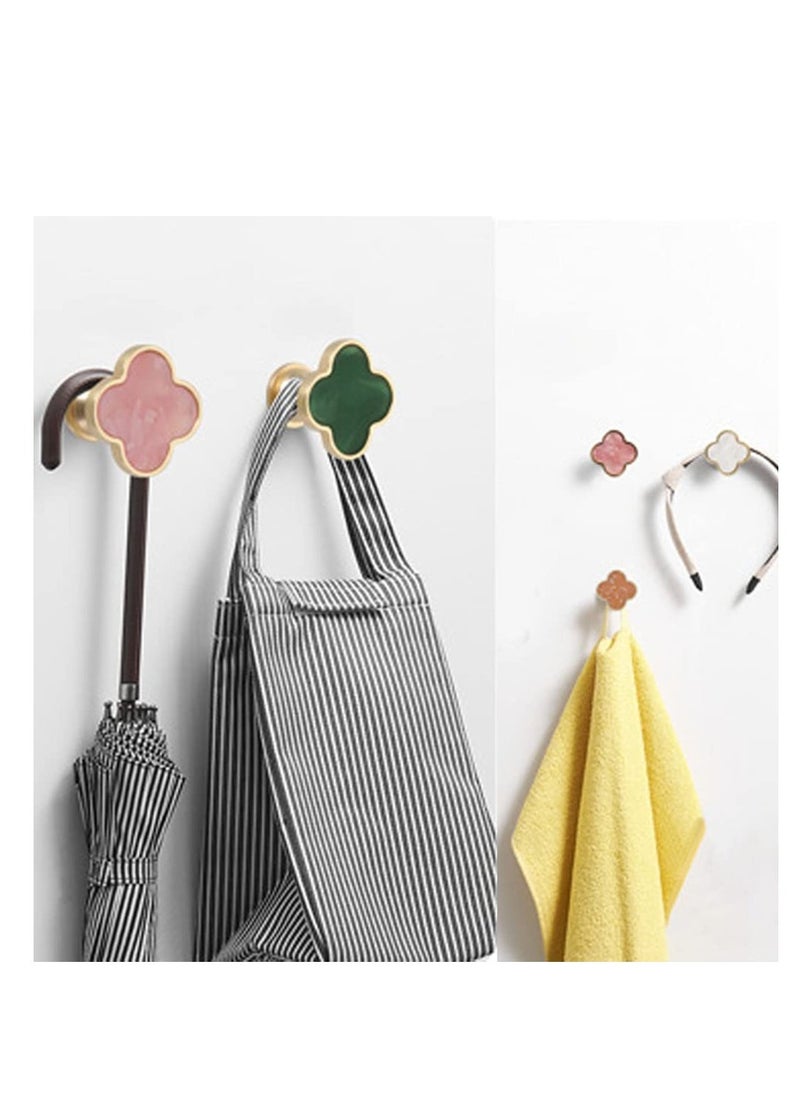 6 Pcs Clover Knobs for Dresser Cabinets, Kitchen Cupboard Pulls, Drawer Wardrobe Shoe Cabinet Jewelry Box Pulls, Furniture Coffee Table Single Hole Door Handles (Pink) - Image 5