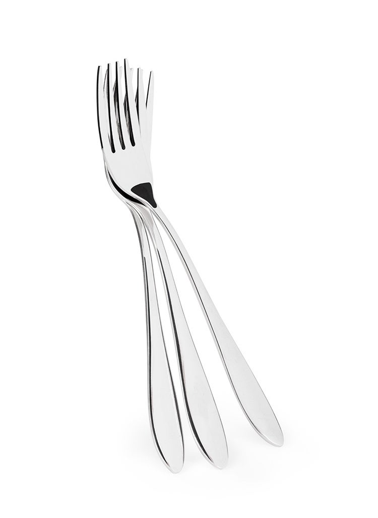 Fissman 3-Piece Dinner Fork 20cm, Stainless Steel Cutlery Set Floy Series, Silverware Set Dinner Fork Pack of 3, Non Slip Grip Handle | Mirror Polished | for Home, Kitchen, Restaurant  - Image 1
