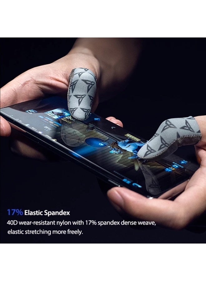 فلاي ديجي أكمام أصابع Flydigi P1 Lite من القماش الفضي (قطعتان 2PCS)، مضادة للتعرق بحساسية عالية للاستخدام في الألعاب على الجوال - Image 5