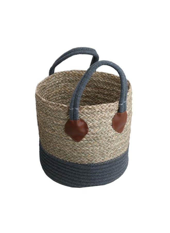 Alsaif Cotton Baskets Set 20 X 30 X 35 Cm Round With Handle 3 Pieces Beige  - Image 4