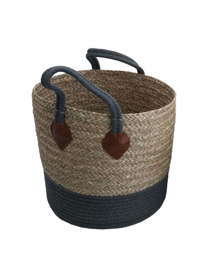 Alsaif Cotton Baskets Set 20 X 30 X 35 Cm Round With Handle 3 Pieces Beige  - Image 3