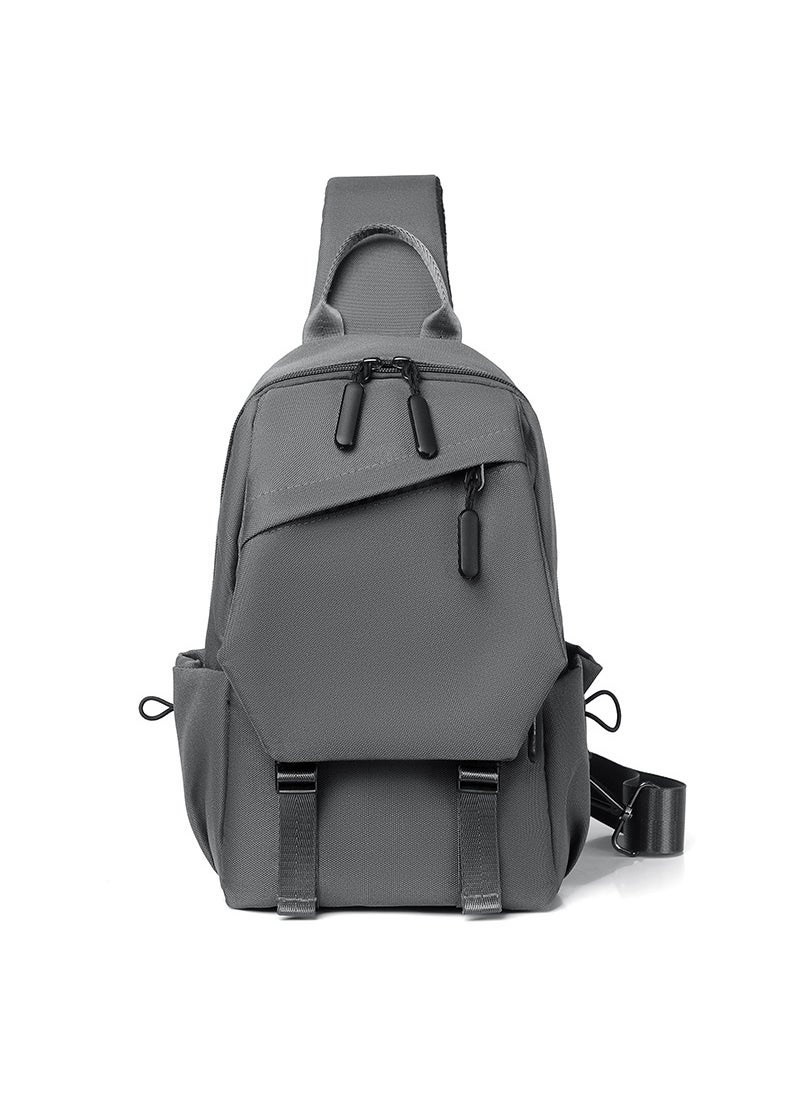 Generic Fashion Casual Mens Sling Bag for Business Grey 