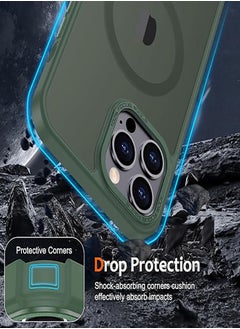 Generic Case BENTOBEN Magnetic Iphone 15 Pro Max, Compatible with Wireless Charger and Magsafe Card Wallet, Simple Clear Shockproof Drop Resistant Anti-Fingerprint Case Compatible with Iphone 15 Pro Max - Green  - Image 2