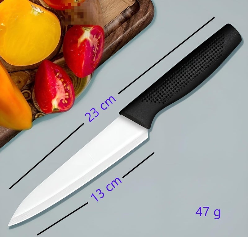 yomith Kitchen Knife 5 inch Paring Knife German High Carbon Stainless Steel Black NonSlip Comfortable Ergonomic Handle for Cutting Vegetables and Peeling Fruits SilverBlack NA - Image 2