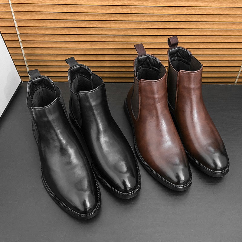 British Retro Chelsea Boots Men'S Shoes Short Boots Plus Suede Boots Martin Boots Large Size Boots Men'S Drop Shipping - Image 1