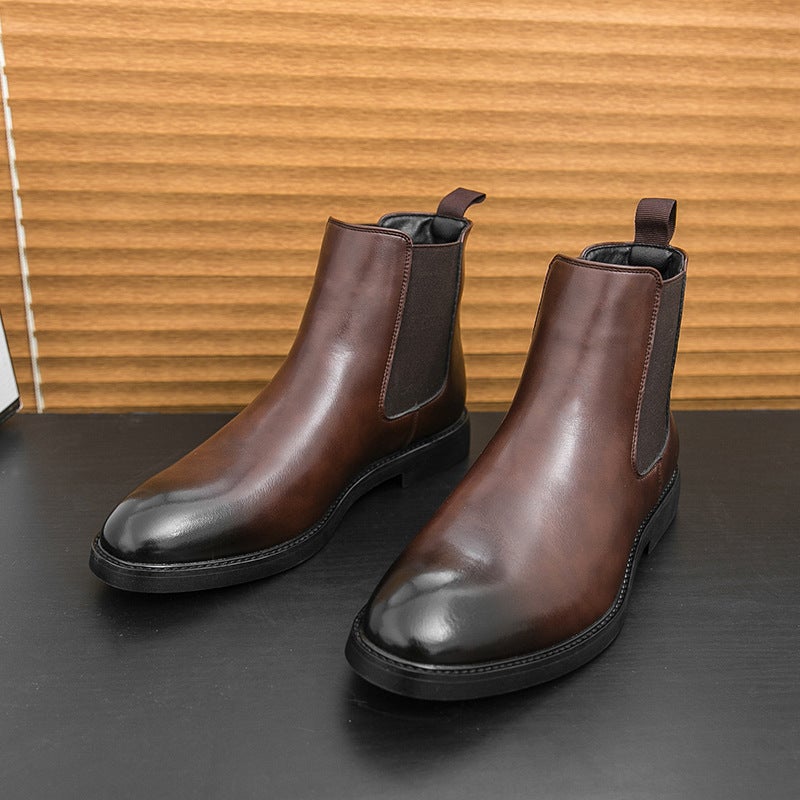 British Retro Chelsea Boots Men'S Shoes Short Boots Plus Suede Boots Martin Boots Large Size Boots Men'S Drop Shipping - Image 4