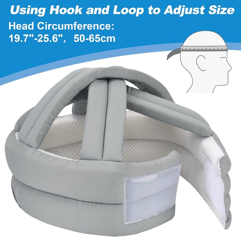 Cepairng 2024 New Upgraded Soft Elderly Helmet for Falls Head Protection - Grey - Image 5