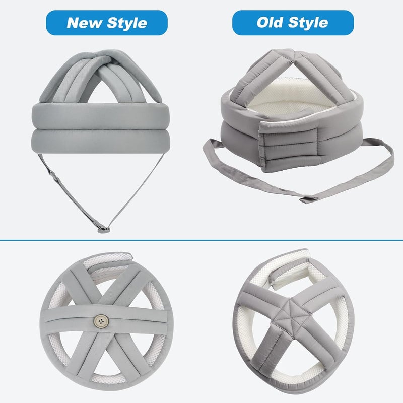 Cepairng 2024 New Upgraded Soft Elderly Helmet for Falls Head Protection - Grey - Image 3