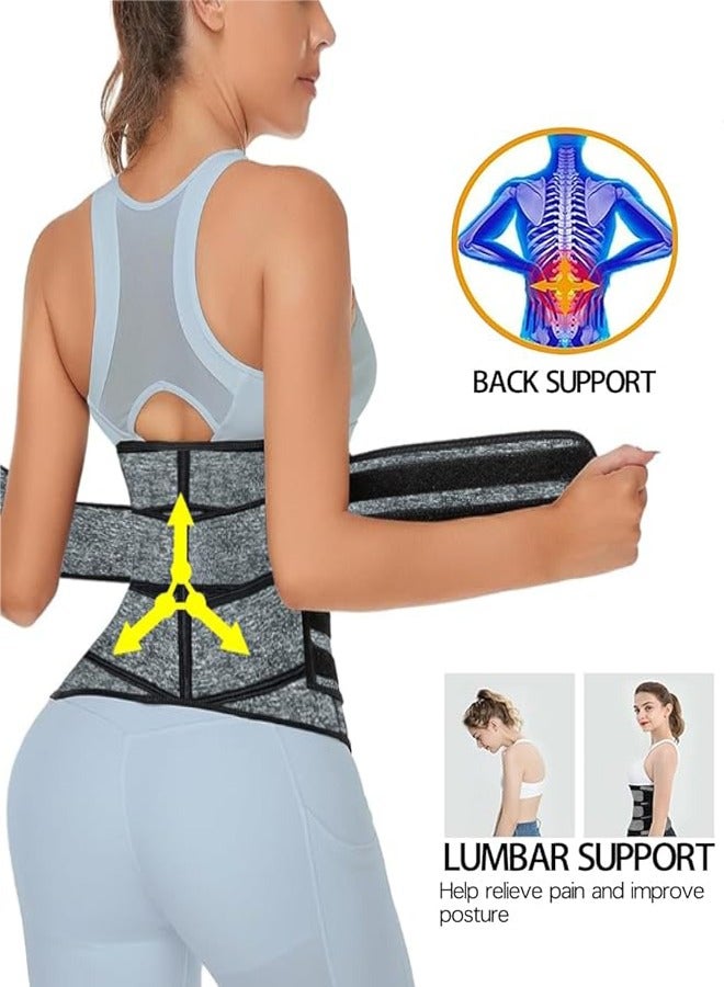 SUCITY SUCITY Slimming Trimmer Belt Men,Exercise Waist Trimmers for Women,Slimming Belt for Women,Abdomen Trainer Neoprene Corset Sauna Sweat Belly with Belts Sports Sculpting Back Support  - Image 3