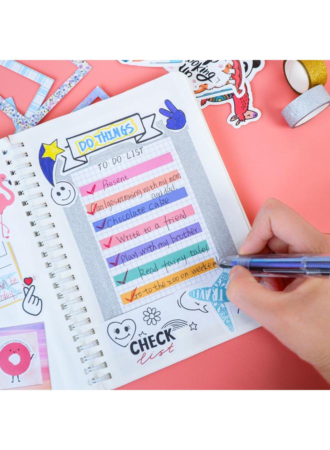 Bluejw Scrapbook Sticker Diy Journal Set Children Full Set Stationery Budget Hand Book Diary Suit - Image 3