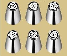 Aoshang 9pcs Russian Piping Tips Baking Supplies Set for Cake/Cupcake, Decorating Birthday Party Flower Frosting tips with a Storage Box and Small Cleaning Brush - Image 3