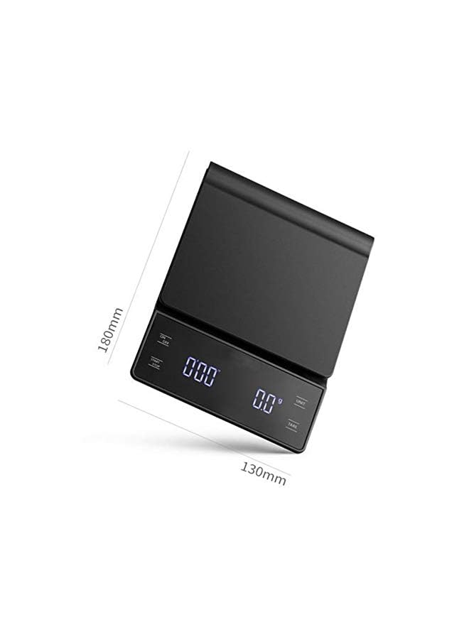 SCALE Display Drip COFFEE SCALE with a timer and touch buttons, High Precision, Auto-Off, Multi-Units, Multi-Purpose, Ergonomic Style (Black) - Image 5