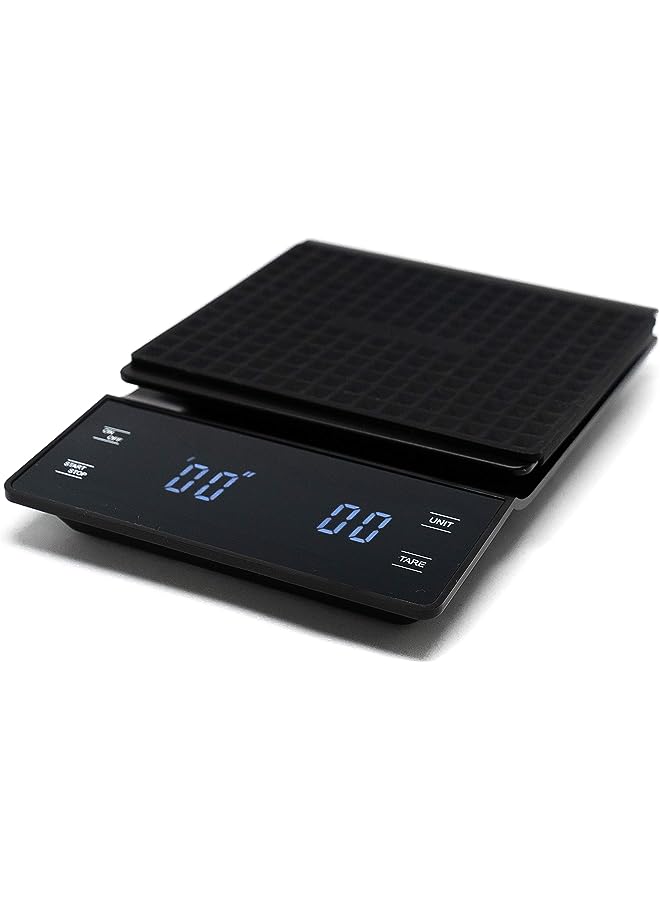 SCALE Display Drip COFFEE SCALE with a timer and touch buttons, High Precision, Auto-Off, Multi-Units, Multi-Purpose, Ergonomic Style (Black) - Image 1