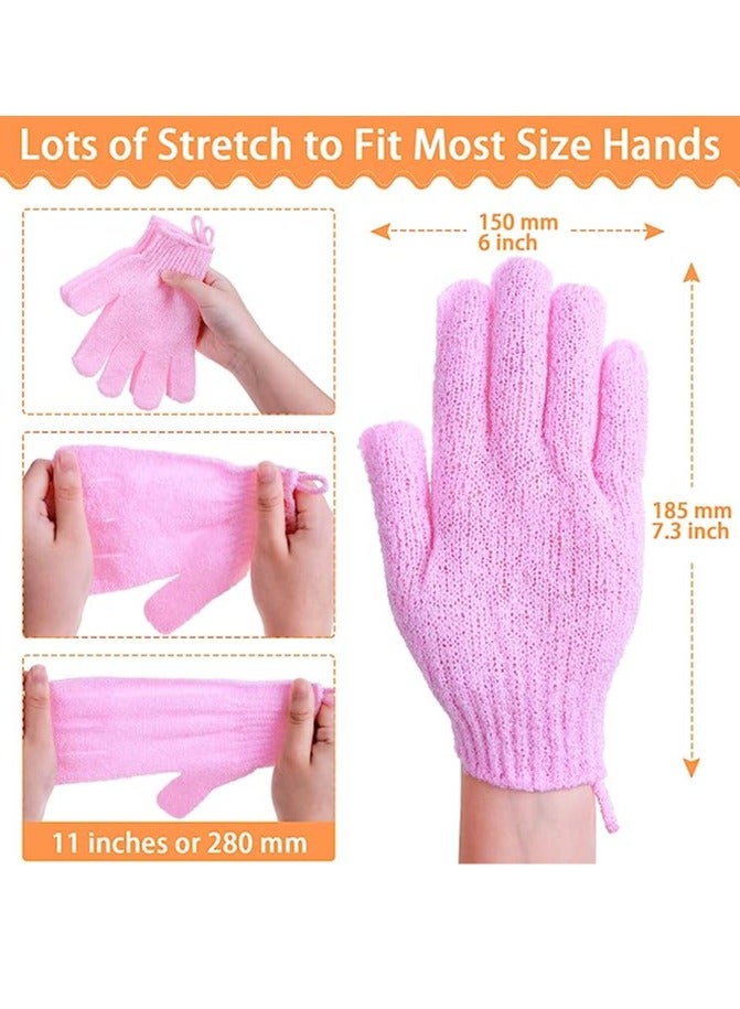 10 Pairs Exfoliating Bath Gloves, Made of 100% NYLON,10 Colors Double Sided Exfoliating Gloves for Beauty Spa Massage Skin Shower Scrubber Bathing Accessories  - Image 3