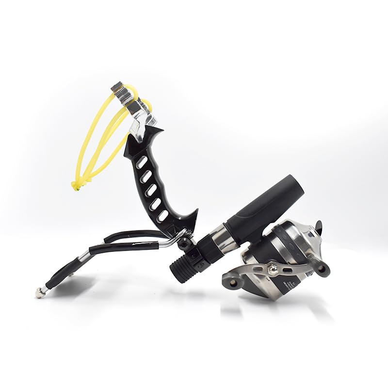 Marksman ® Top Metal Fishing Slingshot Catapult Gulel Combo Set (Fishing Black BL25S Right Hand Combo Set with Holder) - Image 2
