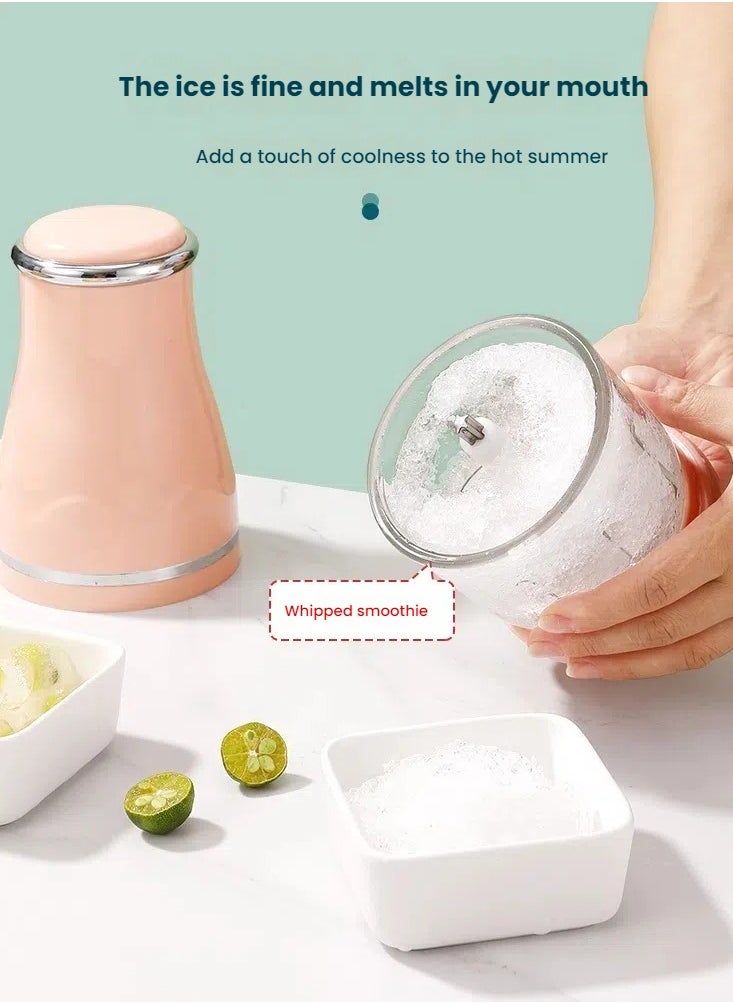 General Small hand-cranked ice shaver for home use, crushed smoothie/hail ice/milk ice can be done in one key, safe and portable easy to clean  - Image 2