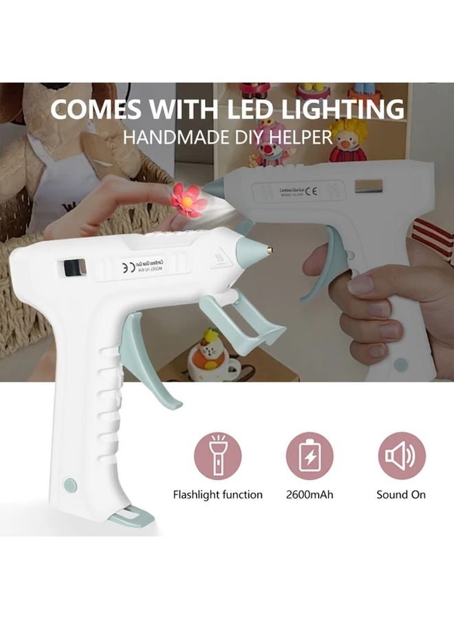 White Quick Heat Wireless Charging Hot Glue Gun With LED And Voice Prompt For Crafts Decor Home Repair - Image 5