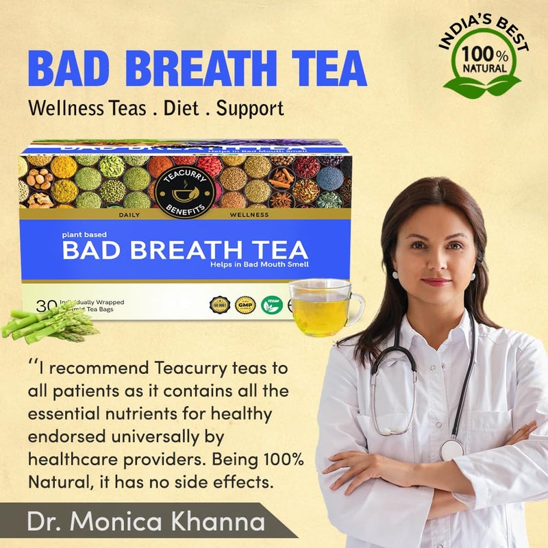 Teacurry Bad Breath Support Tea (3 month Pack, 90 Tea Bags) for Long Lasting Fresh Breath and Oral Care - Image 4