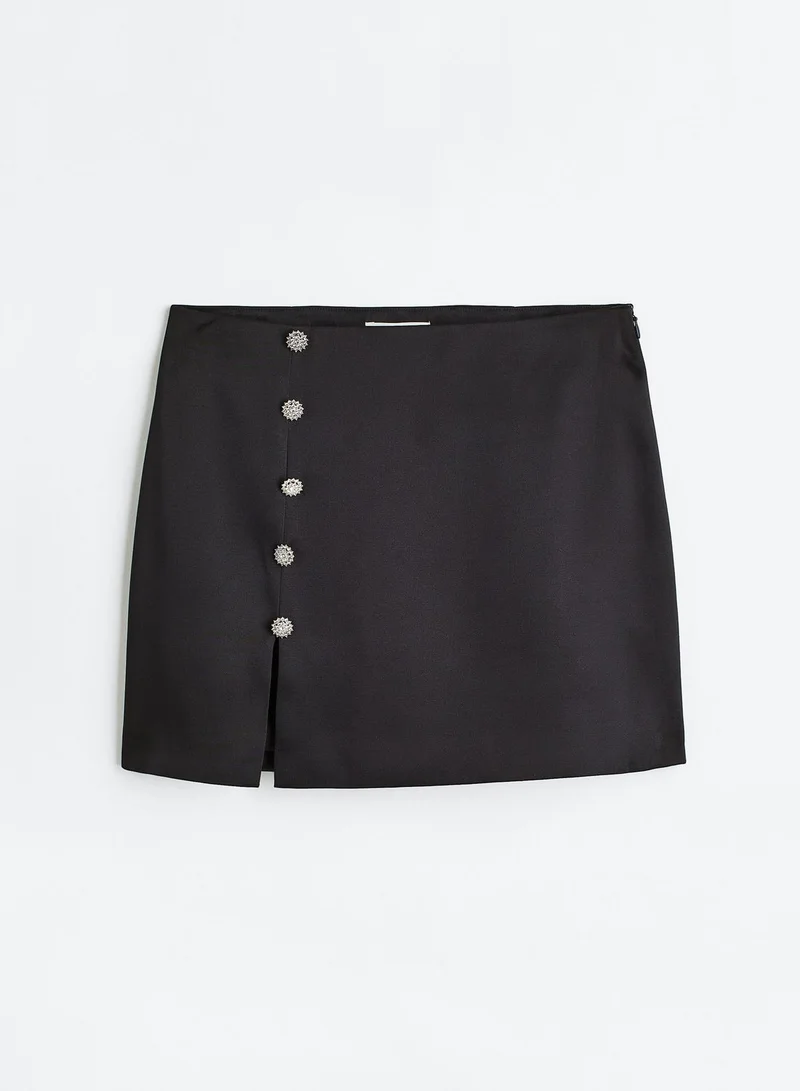 H&M Button Detail Mini Skirt