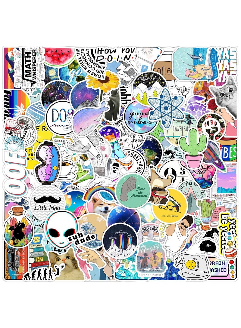 Loquat 100Pcs Waterproof Stickers for Water Bottle, Laptop, Skateboar,d Computer, Phone.Cute Cartoon Stickers for Kids Teens - Image 1
