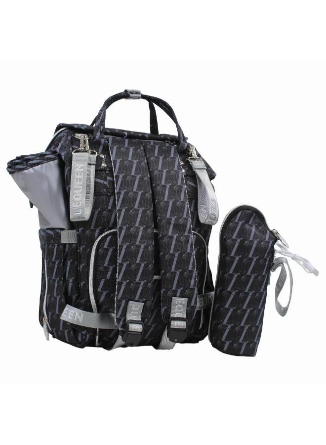LeQueen Diamond 8th Special Edition Soft Waterproof Diaper Bag - Black - Image 2