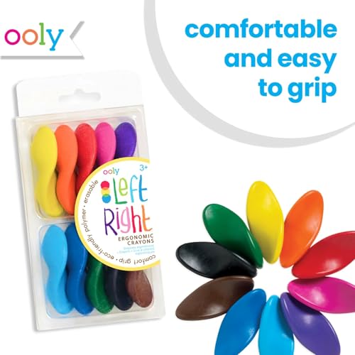 Ooly Ergonomic Erasable Crayons for Young Kids, 10 Colored Crayons in Bright Colors are Non-Toxic and Made from Eco-Friendly Polymers, No Rolling Crayon, Gifts for Kids - Image 2