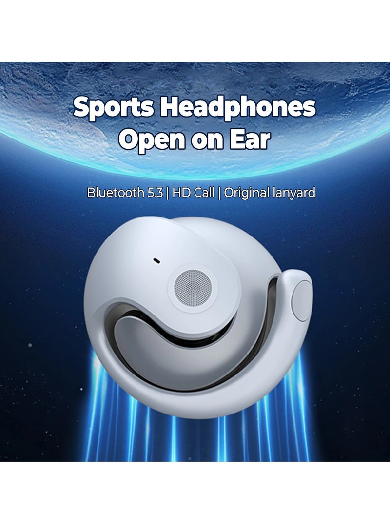 AROAQ Bluetooth Earphones, IPX5 Waterproof TWS Wireless Bluetooth Headset, 9D Sound Quality Comfortable Earhook Stereo Headphones With Mic For Running Cycling Workout Training, (White) - Image 3