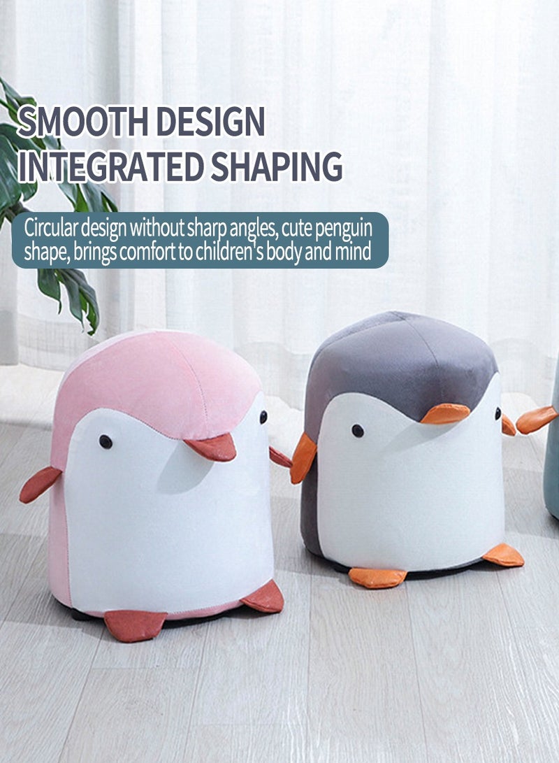 BEIRUI Round wooden stool with fabric cover - animal appearance design, multi-functional footstool and side table living room compact home decoration chair - Image 5