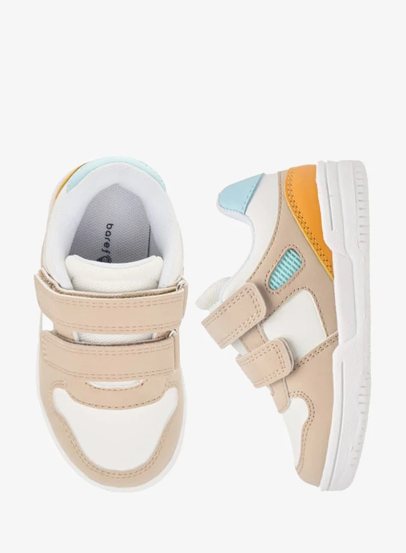 Barefeet Boys Panelled Sneakers With Hook And Loop Closure