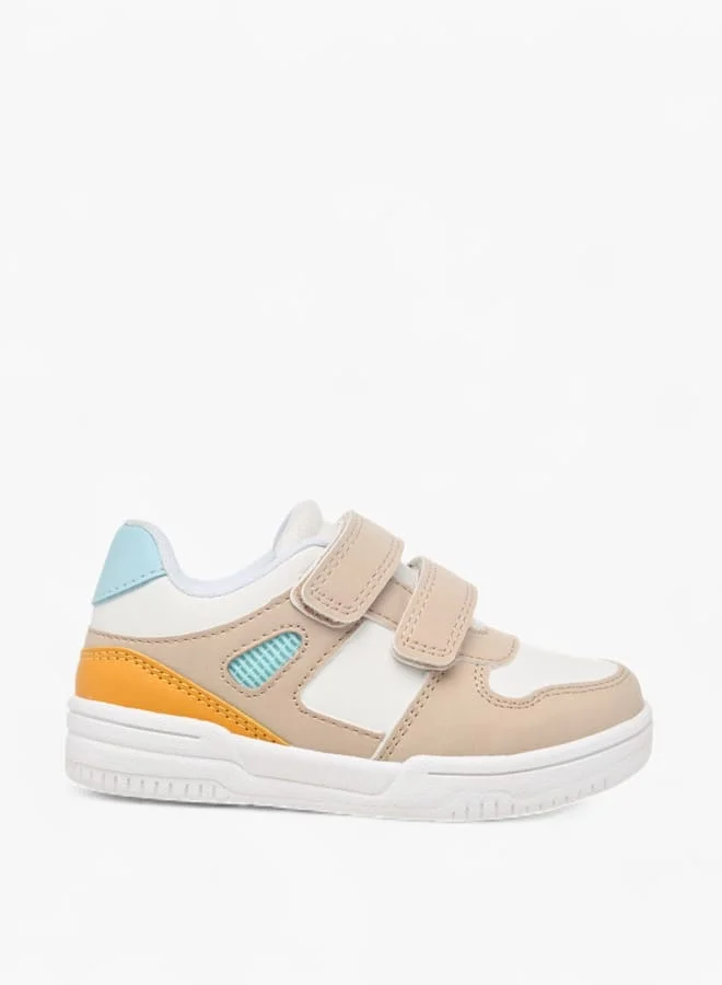 Barefeet Boys Panelled Sneakers With Hook And Loop Closure