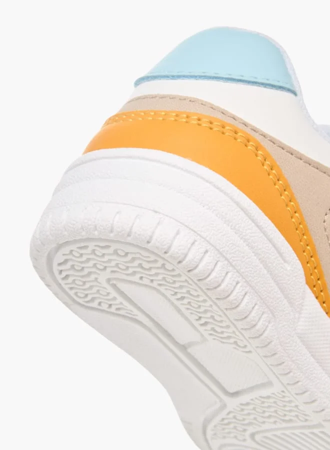Barefeet Boys Panelled Sneakers With Hook And Loop Closure