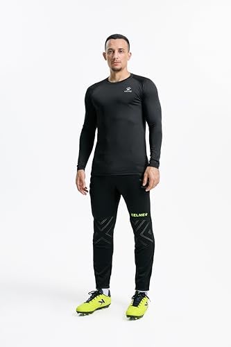 KELME سروال حارس مرمى كيلمي للرجال - ليجنغ حارس مبطن، مقاس كبير جداً، أسود/أخضر - Image 3