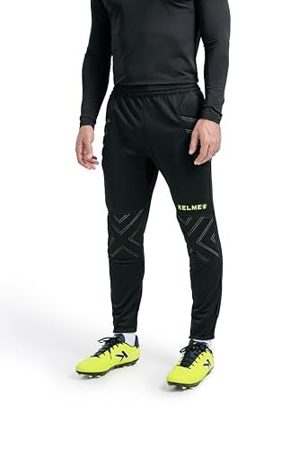 KELME سروال حارس مرمى كيلمي للرجال - ليجنغ حارس مبطن، مقاس كبير جداً، أسود/أخضر - Image 1