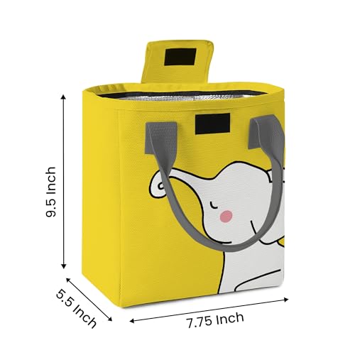 The Purple Tree Insulated Lunch Bags for Women and Kids (Pack of 1, Yellow) Portable Lunch Bags, Lunch Bugs with Thermal insualtion, hot and Cold Lunch Bags, Tiffin Bags - Image 4