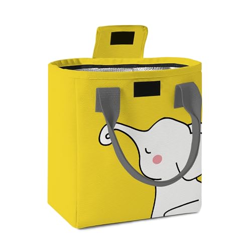 The Purple Tree Insulated Lunch Bags for Women and Kids (Pack of 1, Yellow) Portable Lunch Bags, Lunch Bugs with Thermal insualtion, hot and Cold Lunch Bags, Tiffin Bags - Image 2