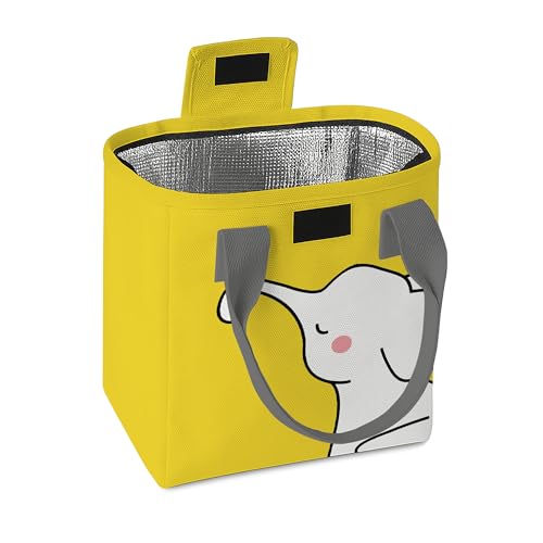The Purple Tree Insulated Lunch Bags for Women and Kids (Pack of 1, Yellow) Portable Lunch Bags, Lunch Bugs with Thermal insualtion, hot and Cold Lunch Bags, Tiffin Bags - Image 5