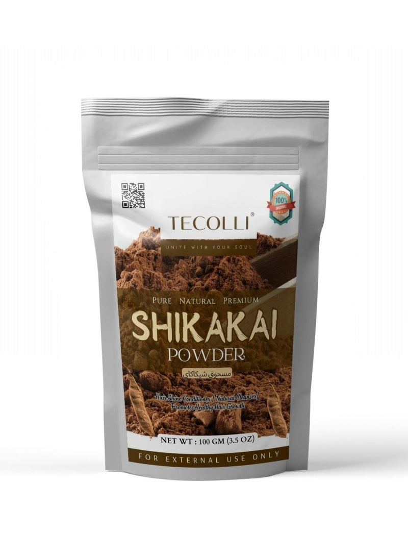 TECOLLI Shikakai Powder Natural Hair Cleanser and Conditioner,Non-GMO,Strong, Shiny Hair (100g) - Image 1