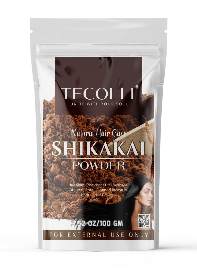 TECOLLI Shikakai Powder Natural Hair Cleanser and Conditioner,Non-GMO,Strong, Shiny Hair (100g) - Image 2