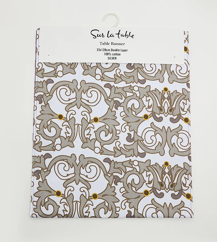 Sur La Table Table Runner 33x120cm White/Silver