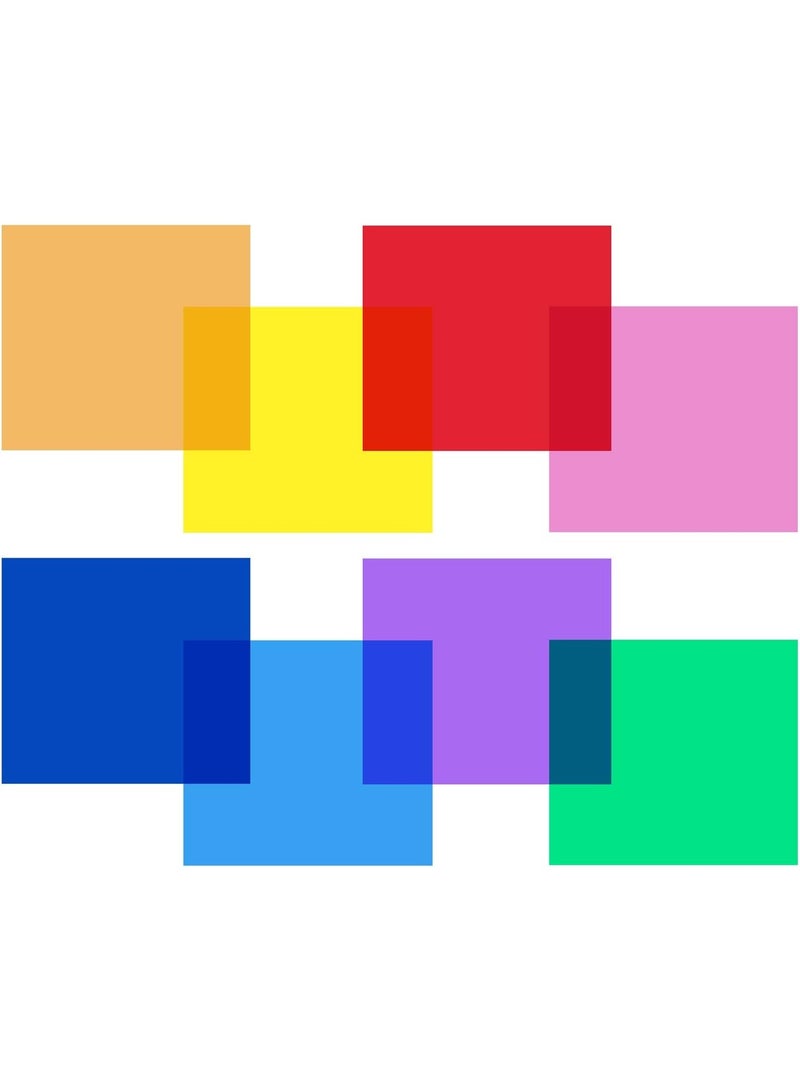 Neewer® 12x12"/30x30cm Transparent Color Correction Light Gel Filter Set Pack of 8 Gel Sheet for Photo Studio Strobe Flashlight (Red, Yellow, Orange, Green, Purple, Pink, Light Blue, Dark Blue) - Image 5